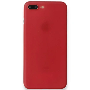 Mey İthalat®  iPhone 8 Plus Kılıf PP Ultra İnce Kapak - Kırmızı