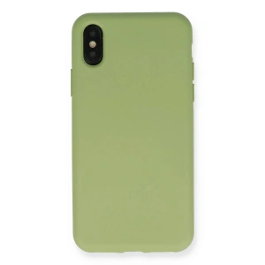Mey İthalat®  iPhone XS Max Kılıf Nano içi Kadife Silikon - Yeşil