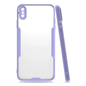 Mey İthalat®  iPhone XS Max Kılıf Platin Silikon - Lila