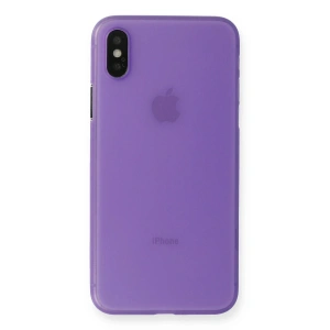 Mey İthalat®  iPhone XS Max Kılıf PP Ultra İnce Kapak - Mor
