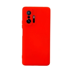 Mey İthalat®   Mi 11T Pro Kılıf Nano içi Kadife Silikon - Kırmızı