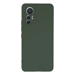 Mey İthalat®   Mi 12 Lite Kılıf Nano içi Kadife Silikon - Koyu Yeşil