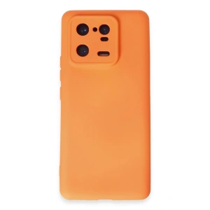 Mey İthalat®   Mi 13 Pro Kılıf Nano içi Kadife Silikon - Turuncu