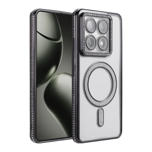 Mey İthalat®   Mi 14T Pro Joke Simli Magneticsafe Kılıf - Siyah