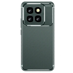 Mey İthalat®   Mi 14T Pro Kılıf Auto Focus Karbon Kapak - Koyu Yeşil
