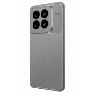 Mey İthalat®   Mi 15 Kılıf Auto Focus Karbon Kapak - Gri