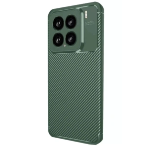 Mey İthalat®   Mi 15 Kılıf Auto Focus Karbon Kapak - Koyu Yeşil
