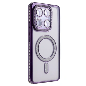 Mey İthalat®   Mi 15T Pro Joke Simli Magneticsafe Kılıf - Derin Mor