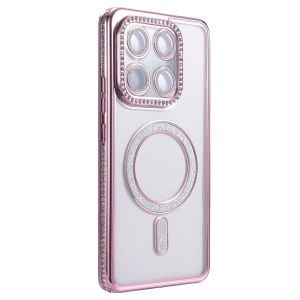 Mey İthalat®   Mi 15T Pro Joke Simli Magneticsafe Kılıf - Pembe