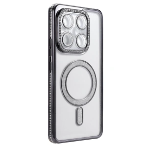 Mey İthalat®   Mi 15T Pro Joke Simli Magneticsafe Kılıf - Siyah