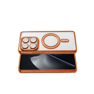 Mey İthalat®   Mi 15T Pro Joke Simli Magneticsafe Kılıf - Turuncu