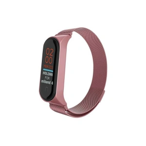 Mey İthalat® Mi Band 4 Metal Mıknatıslı Kordon - Rose