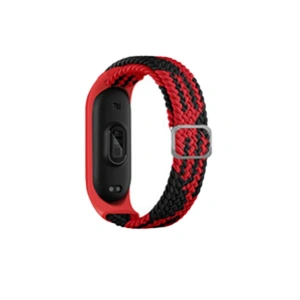 Mey İthalat®   Mi Band 6 Star Kordon - Kırmızı-Siyah