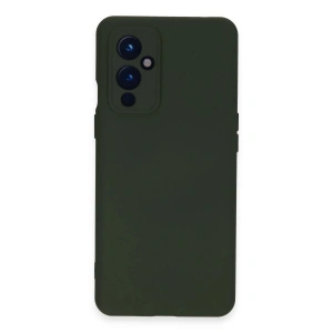 Mey İthalat®  One Plus 9 Kılıf Nano içi Kadife Silikon - Koyu Yeşil