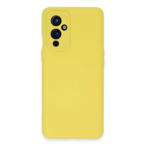 Mey İthalat® One Plus 9 Kılıf Nano içi Kadife Silikon - Sarı