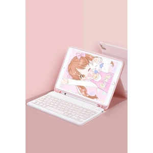 Mey İthalat®   Pad 6 Kılıf KC01 Smart Klavyeli Tablet Kılıfı - Pembe