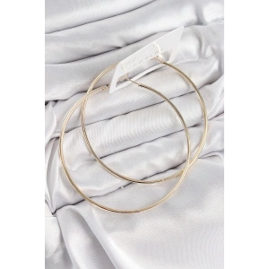 Mey İthalat® Pirinç Halka Model Gold Renk Kadın Küpe