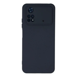 Mey İthalat® Poco M4 Pro 4G Kılıf Nano içi Kadife Silikon - Lacivert