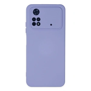 Mey İthalat® Poco M4 Pro 4G Kılıf Nano içi Kadife Silikon - Lila