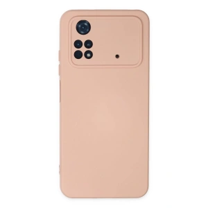 Mey İthalat® Poco M4 Pro 4G Kılıf Nano içi Kadife Silikon - Pudra