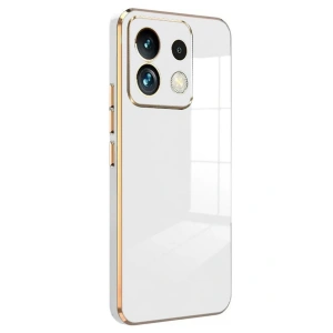 Mey İthalat®   Poco M6 Pro 4G Kılıf Volet Silikon - Beyaz