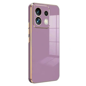 Mey İthalat®   Poco M6 Pro 4G Kılıf Volet Silikon - Mor