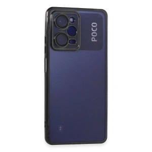 Mey İthalat®   Poco X5 Pro 5G Kılıf  Lensli Silikon - Siyah