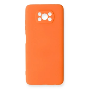 Mey İthalat®   Pocophone X3 Kılıf Nano içi Kadife Silikon - Turuncu