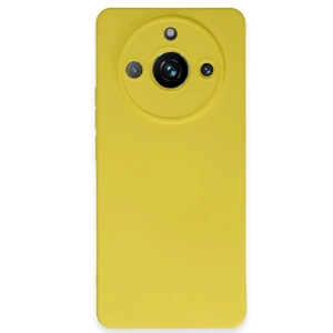 Mey İthalat®  Realme 11 Pro Kılıf Nano içi Kadife Silikon - Sarı