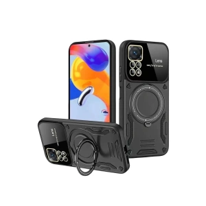 Mey İthalat®  Realme 11 Pro Plus Joy Lens Standlı Kapak - Siyah