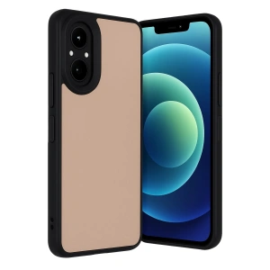 Mey İthalat®  Realme 12 Lite Kılıf Aras Deri Kapak - Pudra