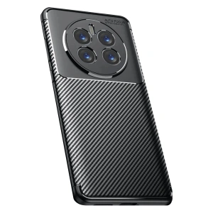 Mey İthalat®  Realme 12 Pro Plus Kılıf Auto Focus Karbon Kapak - Siyah