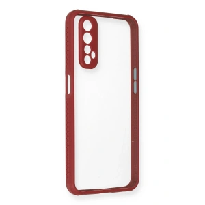 Mey İthalat®  Realme 7 Kılıf Miami Şeffaf Silikon - Fuşya