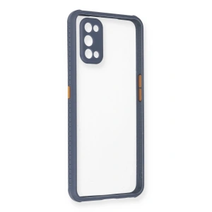 Mey İthalat®  Realme 7 Pro Kılıf Miami Şeffaf Silikon - Gri