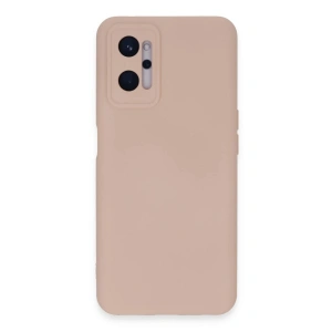 Mey İthalat® Realme 9i 4G Kılıf Nano içi Kadife Silikon - Pudra