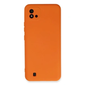 Mey İthalat®  Realme C11 2021 Kılıf Nano içi Kadife Silikon - Turuncu