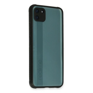 Mey İthalat®  Realme C11 Kılıf Miami Şeffaf Silikon - Siyah