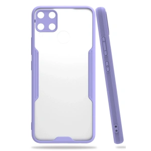 Mey İthalat®  Realme C15 Kılıf Platin Silikon - Lila