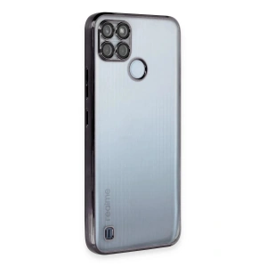 Mey İthalat®  Realme C25Y Kılıf  Lensli Silikon - Siyah