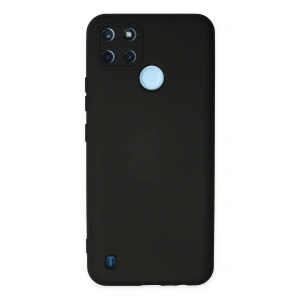 Mey İthalat®  Realme C25Y Kılıf Nano içi Kadife Silikon - Siyah