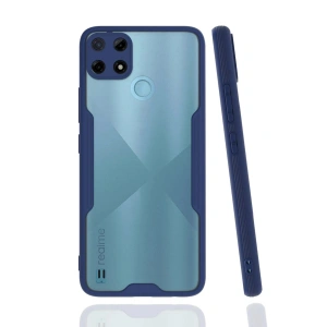 Mey İthalat®  Realme C25Y Kılıf Platin Silikon - Lacivert