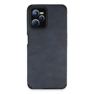Mey İthalat®  Realme C35 Kılıf Loop Deri Silikon - Lacivert