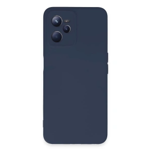 Mey İthalat®  Realme C35 Kılıf Nano içi Kadife Silikon - Lacivert