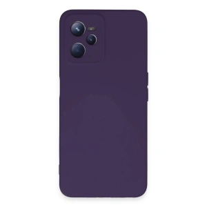 Mey İthalat®  Realme C35 Kılıf Nano içi Kadife Silikon - Mor