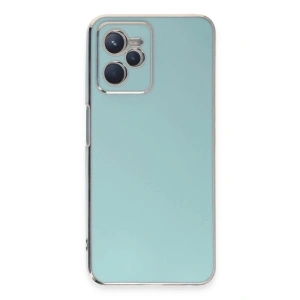Mey İthalat®  Realme C35 Kılıf Volet Silikon - Açık Yeşil