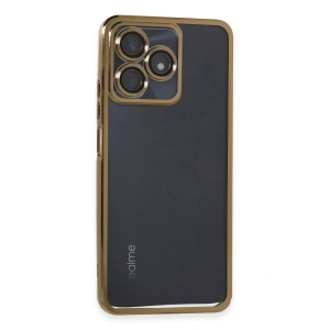 Mey İthalat® Realme C53 Kılıf Lensli Silikon - Gold