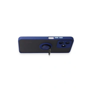 Mey İthalat® Realme C53 Kılıf Montreal Yüzüklü Silikon Kapak - Lacivert