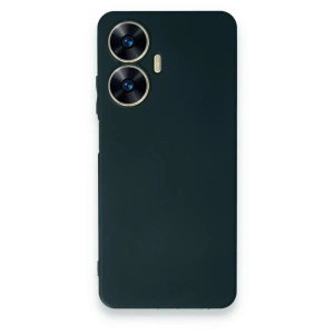 Mey İthalat®  Realme C55 Kılıf First Silikon - Koyu Yeşil