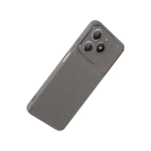 Mey İthalat®  Realme C61 Kılıf Auto Focus Karbon Kapak - Gri