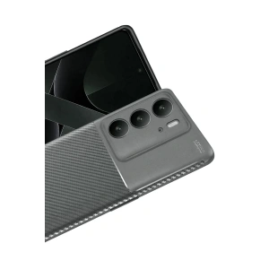 Mey İthalat®  Realme C75 4G Auto Focus Karbon Kapak - Gri